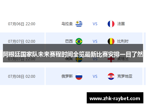 阿根廷国家队未来赛程时间全览最新比赛安排一目了然